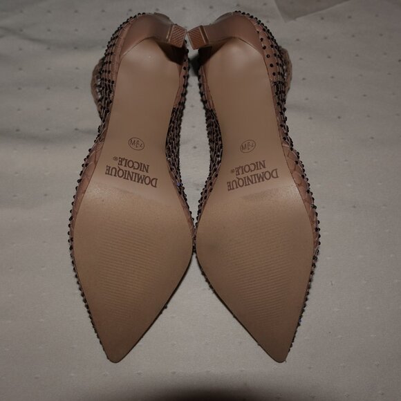 BRAND NEW GORGEOUS DOMINIQUE NICOLE WOMENS DRESS SHOES PUMPS NUDE SIZE 7 1/2 W - Picture 6 of 8